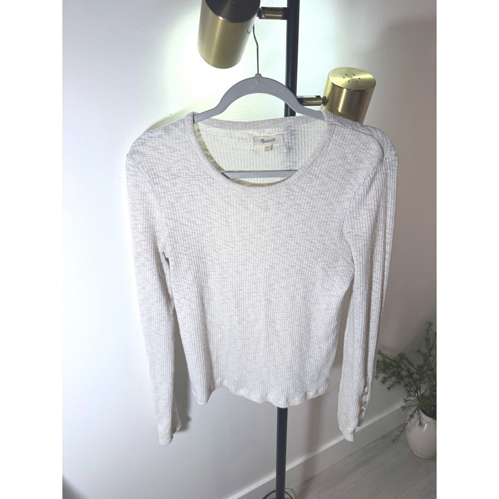 Free People scoop thermal oatmeal neutral tan fall layering jeans top day wear s